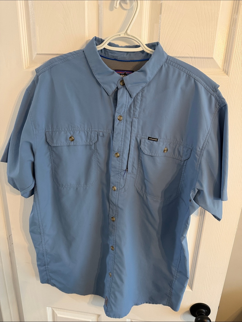 Patagonia Men's Short-Sleeve Button-Down Shirt - Sky Blue